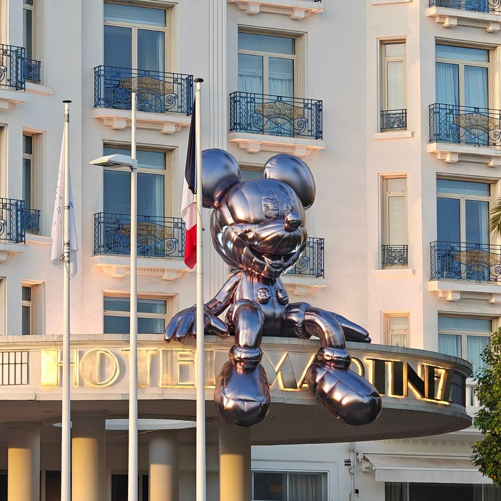Giant 16ft Metallic Mickey Mouse for Disney at Cannes Lions