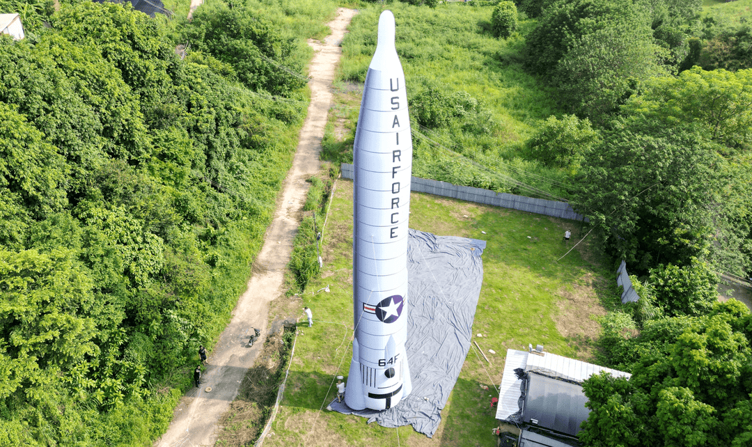 Custom Inflatable Missile: An 80ft Replica